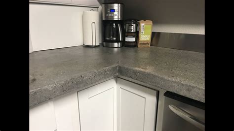 Should you sand concrete countertops wet or dry?